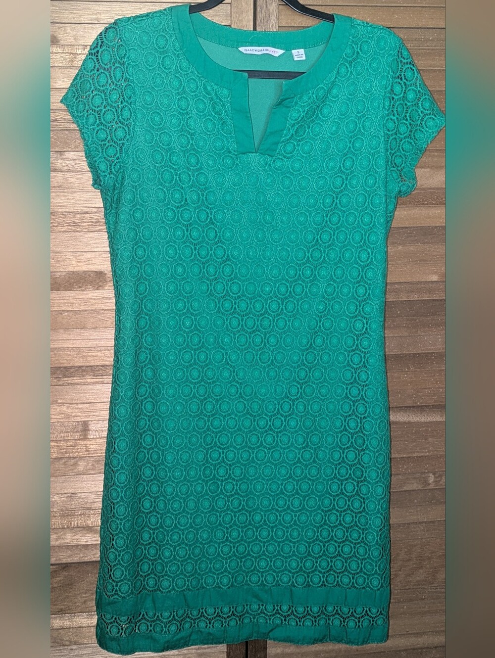 🔥SALE🔥Issac Mizrahi "Live" Green Lace Shift Dress